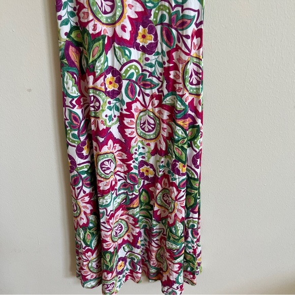 Soft Surroundings Malee Maxi Dress Floral Shirring Surplice Neckline Small - Picture 9 of 9